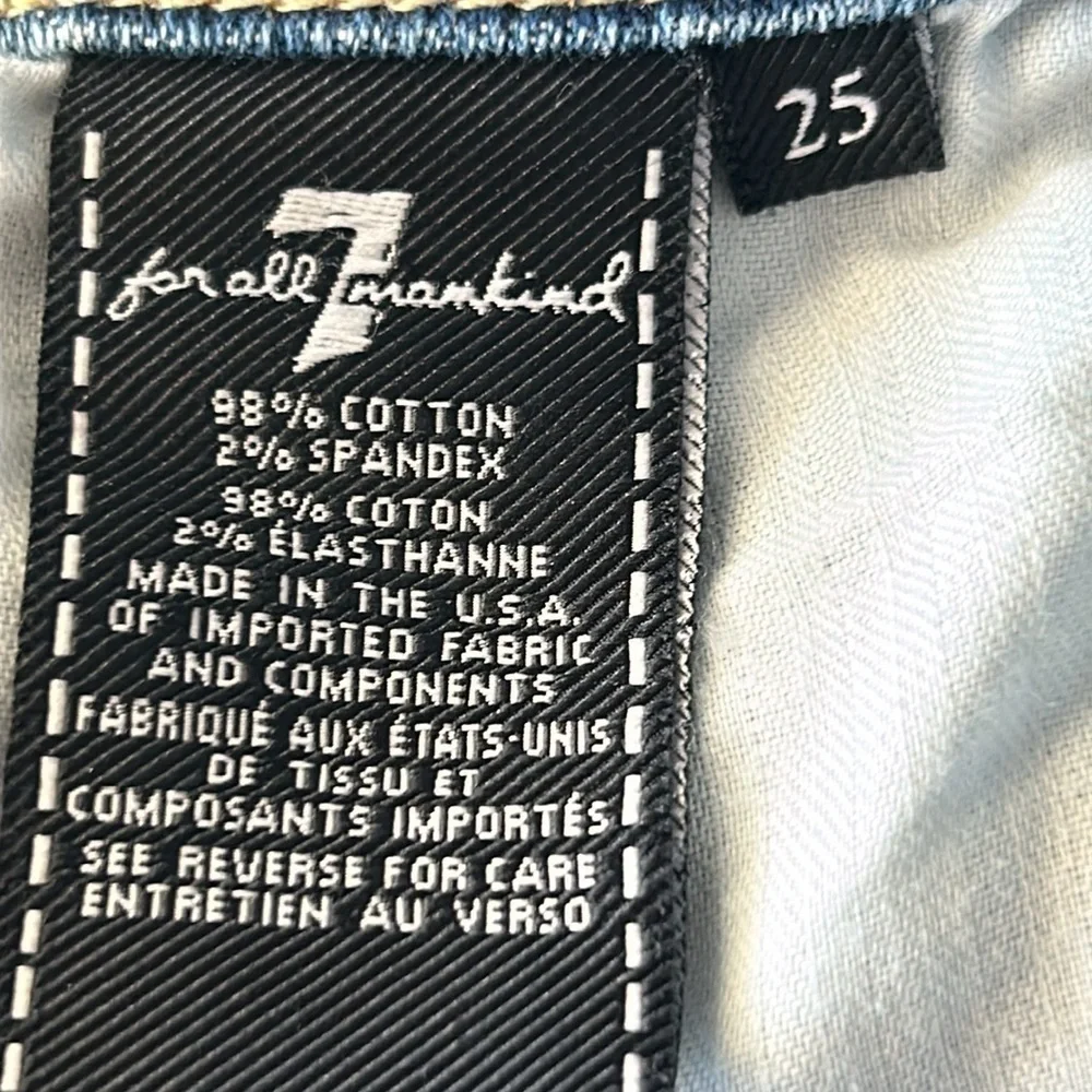 7FAMK josefina skinny boyfriend jeans size 25 distressed